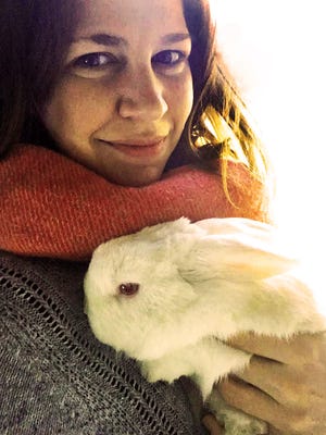 Melanie Manuel's vegan food business is called Rabbit Food, Reinvented. Her bunny's name is Alastair.