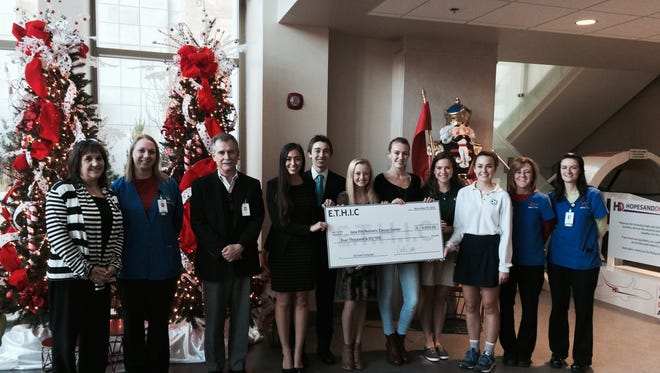 ETHIC, a local teen organization has raised $4,000 for the Jane Pitt Pediatric Cancer Center at Mercy Kids.