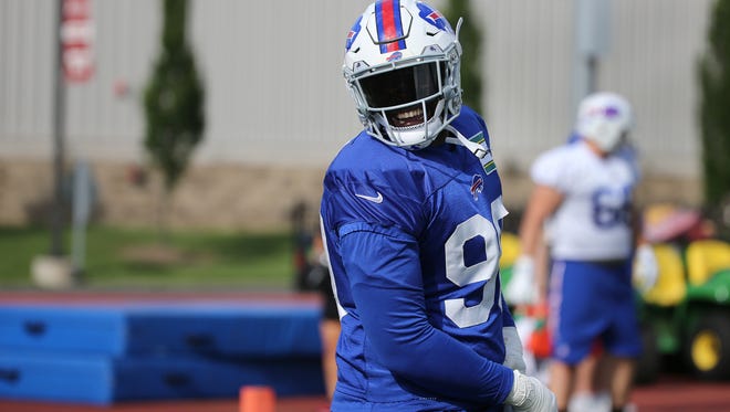 Bills defensive lineman Shaq Lawson during the first day of training camp.