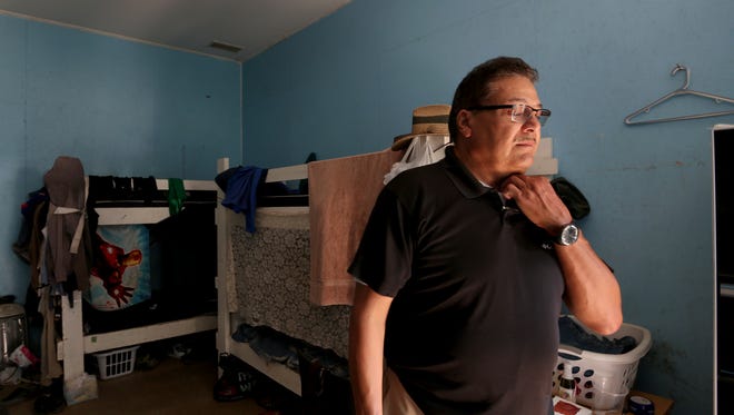 Ramon Ramirez, the president of PCUN: Pineros y Campesinos Unidos del Noroeste (Northwest Treeplanters and Farmworkers United), has been an advocate for farm workers for nearly forty years in Woodburn, Ore. Photographed in a temporary cabin for migrant farmworkers in Woodburn on Wednesday, Aug. 9, 2017.