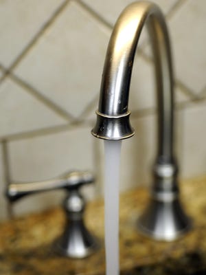 Most lead in drinking water comes from lead-service lines connecting homes to water mains or from fixtures such as faucets that contain lead.