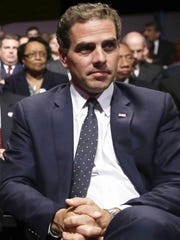 Hunter Biden waits for the start of his father's debate in October 2011 at Centre College in Danville, Ky.