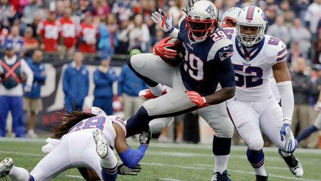 Marcell Dareus would help curtail New England's LeGarrette Blount if he can play Sunday.