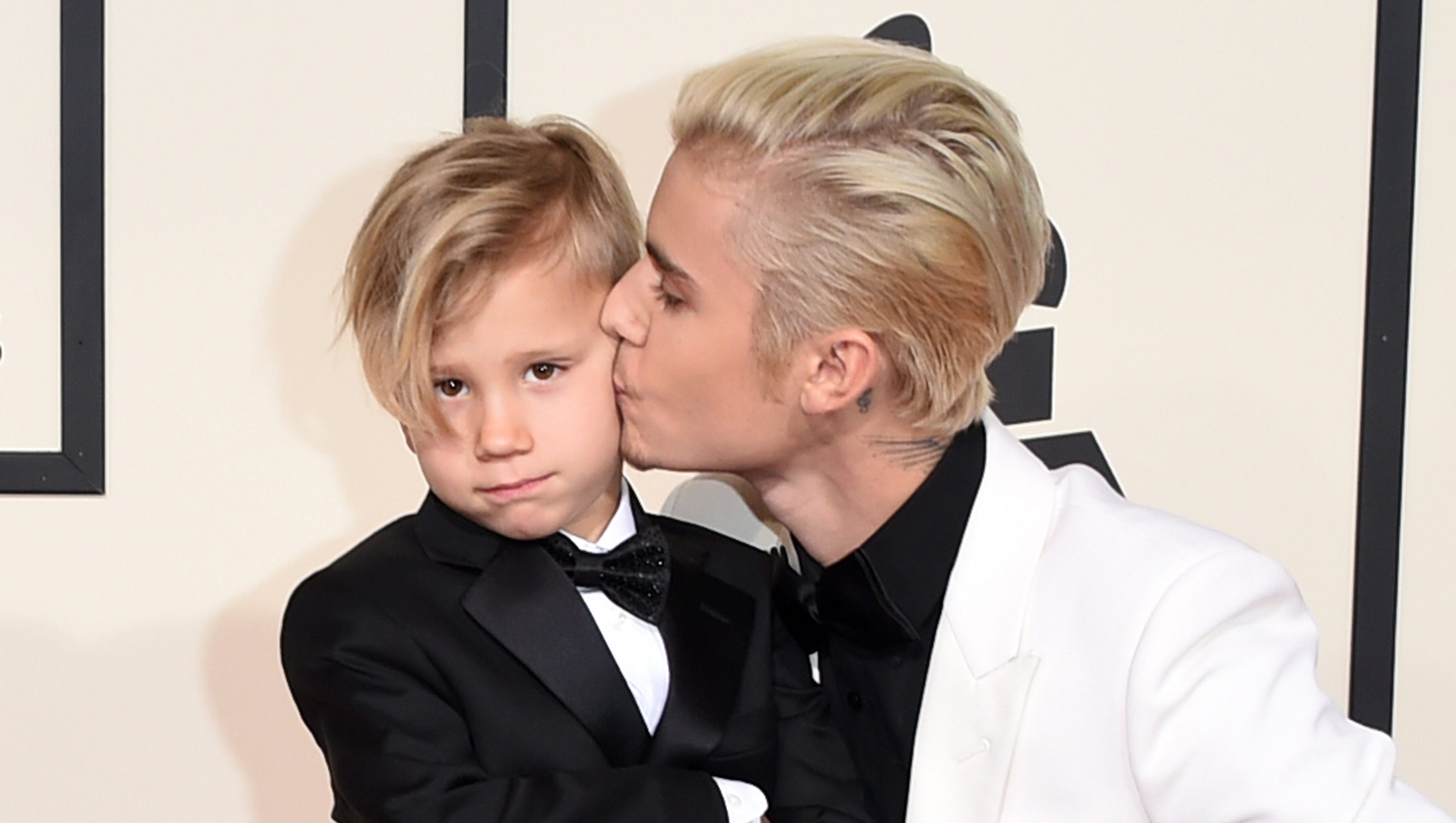 TOO CUTE: Justin Bieber brought his adorable little brother to the Grammys