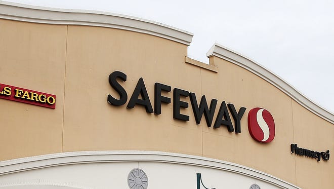 Customers leave a Safeway store on March 5, 2014 in San Francisco, California.