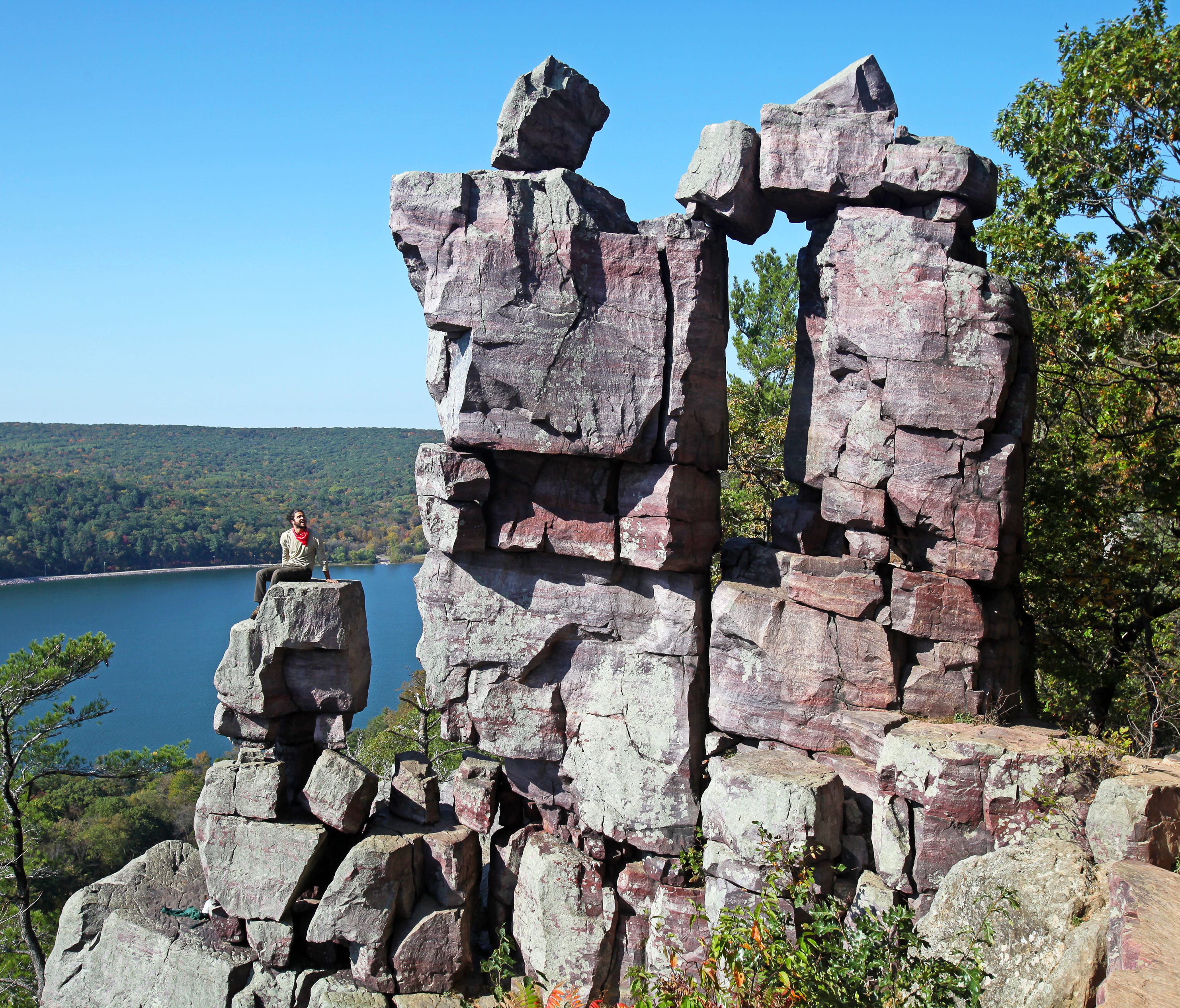 The Devil's Doorway is one of a handful of distinctive rock formations at Devil's Lake State Park near Baraboo.