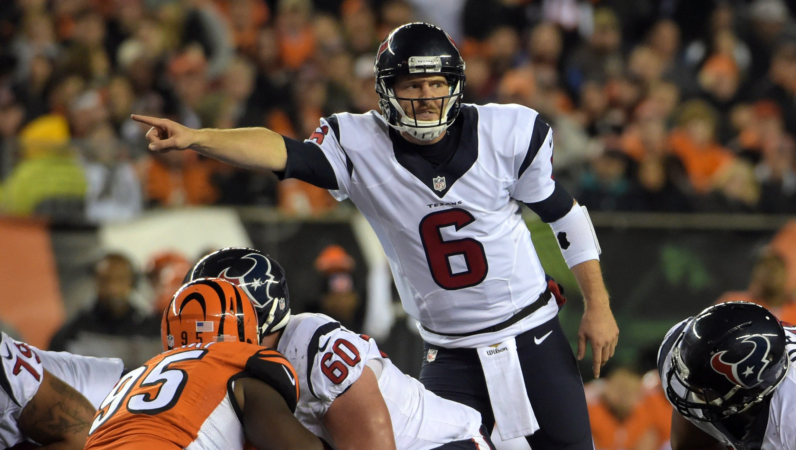 Behind Backup Qb T J Yates First Place Texans Send Bengals To First Loss