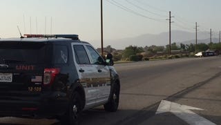 Police closed down a part of Jackson Road in Coachella Sunday after receiving reports of a possible shooting.