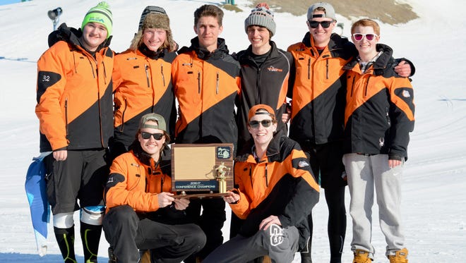 The Brighton boys ski team was crowned KLAA champion on Monday, beating Lakeland by 16 points.