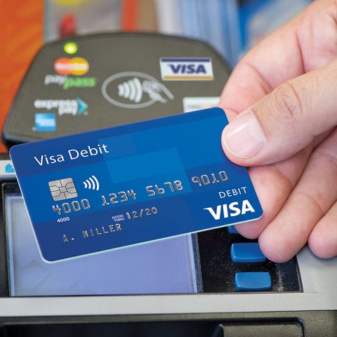 A Visa debit card