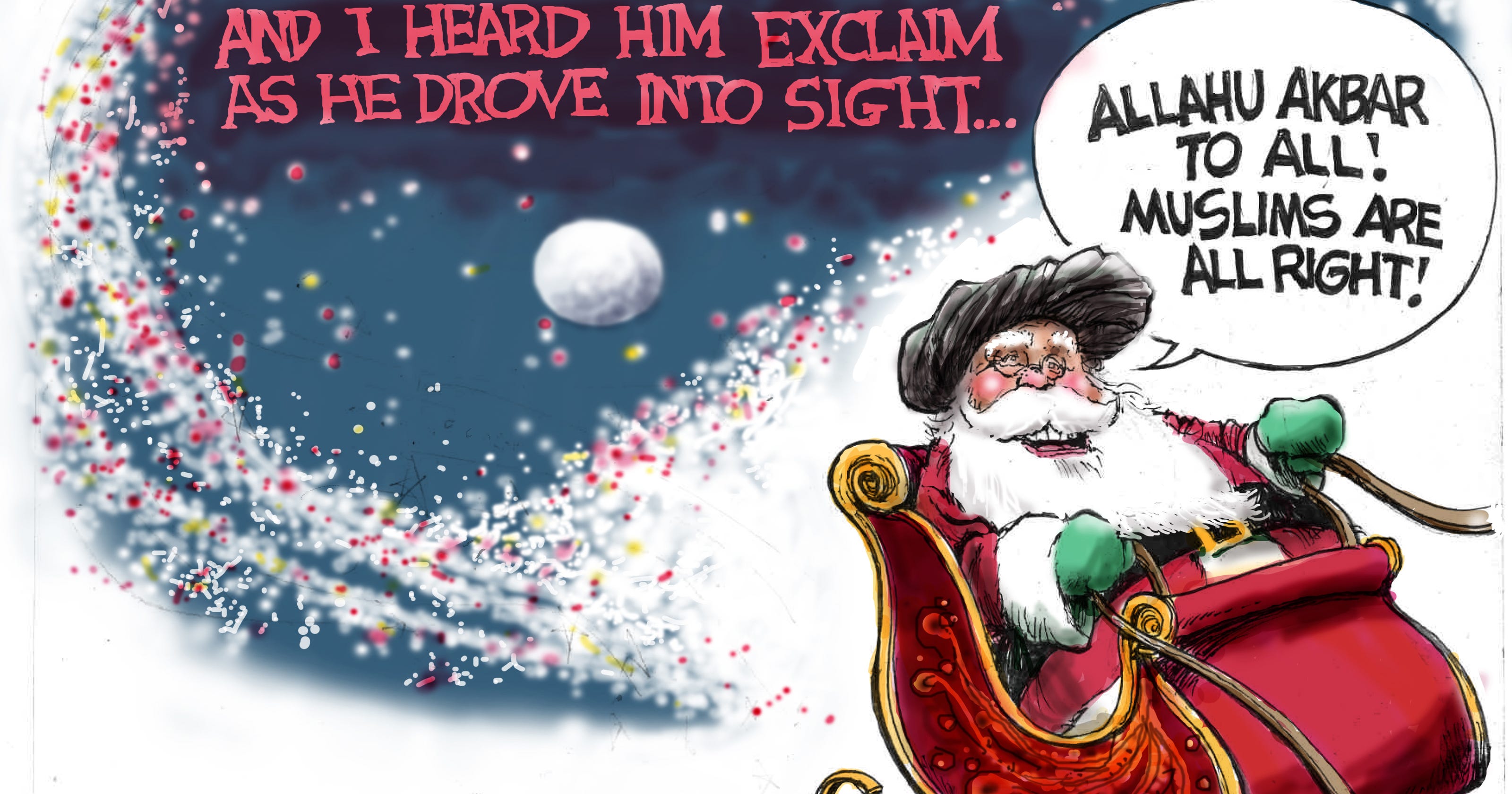 Today's toon It's Muslim Santa