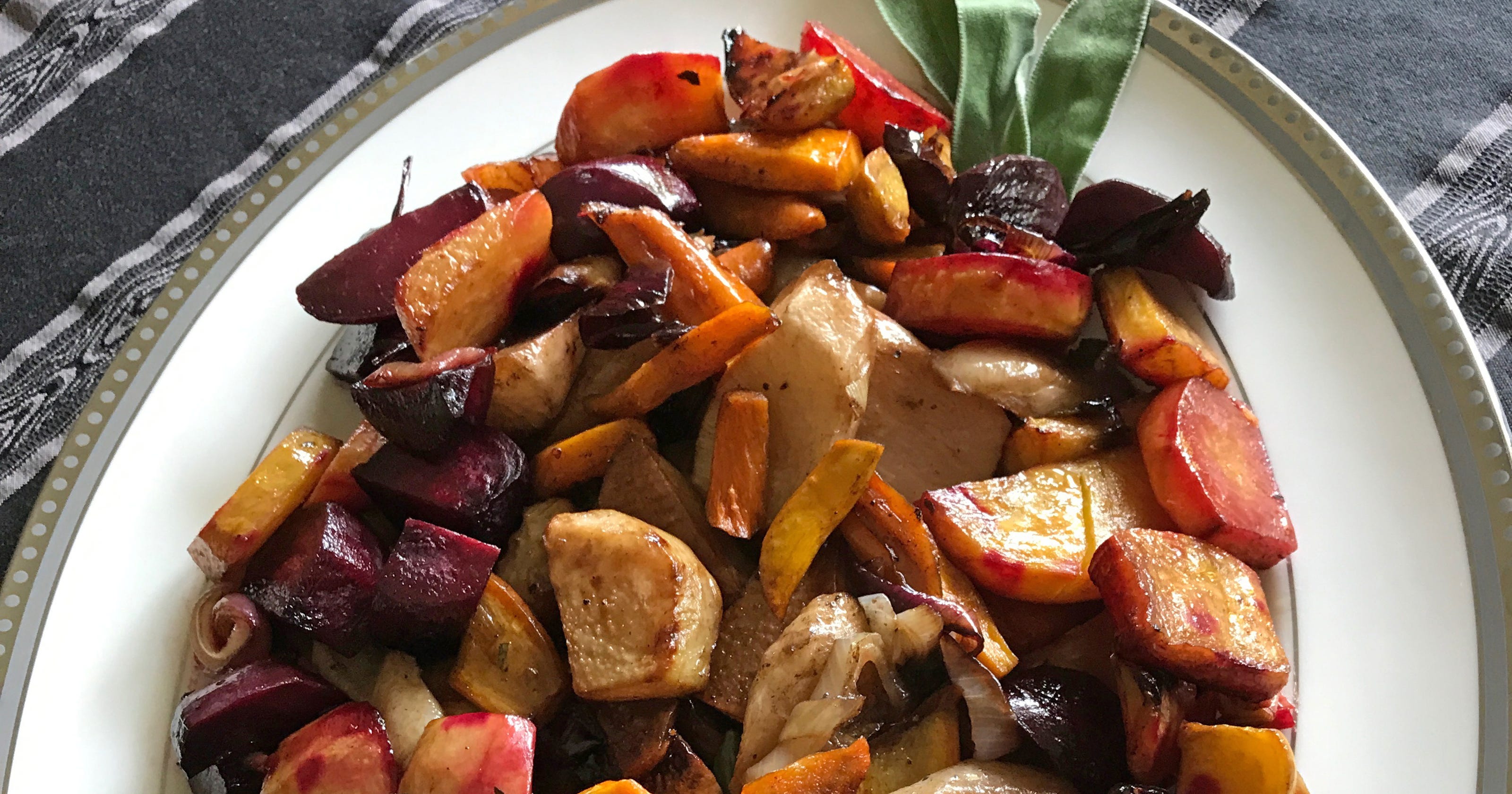 Honey Balsamic Roasted Root Vegetables
