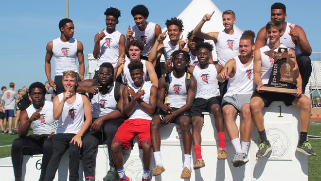 Powered  by 35 field event points, East Kentwood won its seventh state track title in 10 years.