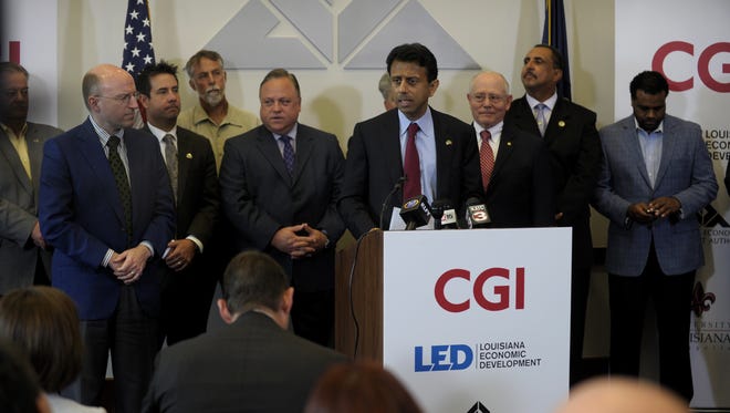 In this Advertiser file photo, Louisiana Gov. Bobby Jindal announces the opening of a technology center by CGI Federal at UL’s research park.