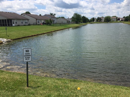 Shalom Lawson, 8, was found in this pond in the Creekside