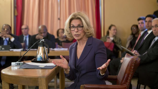 Janet DiFiore answers a question during a Jan. 20 Senate judiciary hearing on her nomination as chief judge of the New York Court of Appeals at the Capitol. She was  confirmed as New York's top judge.