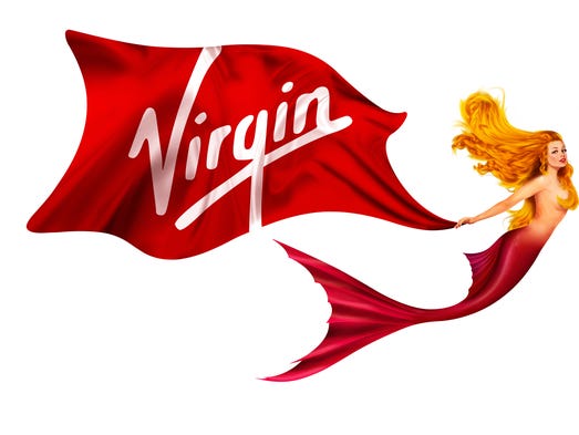 A mermaid image with the Virgin logo will adorn the