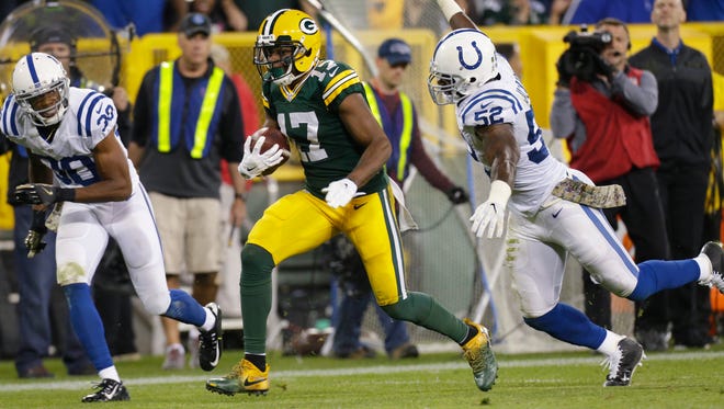 Packers wide receiver Davante Adams has a favorable matchup this week.