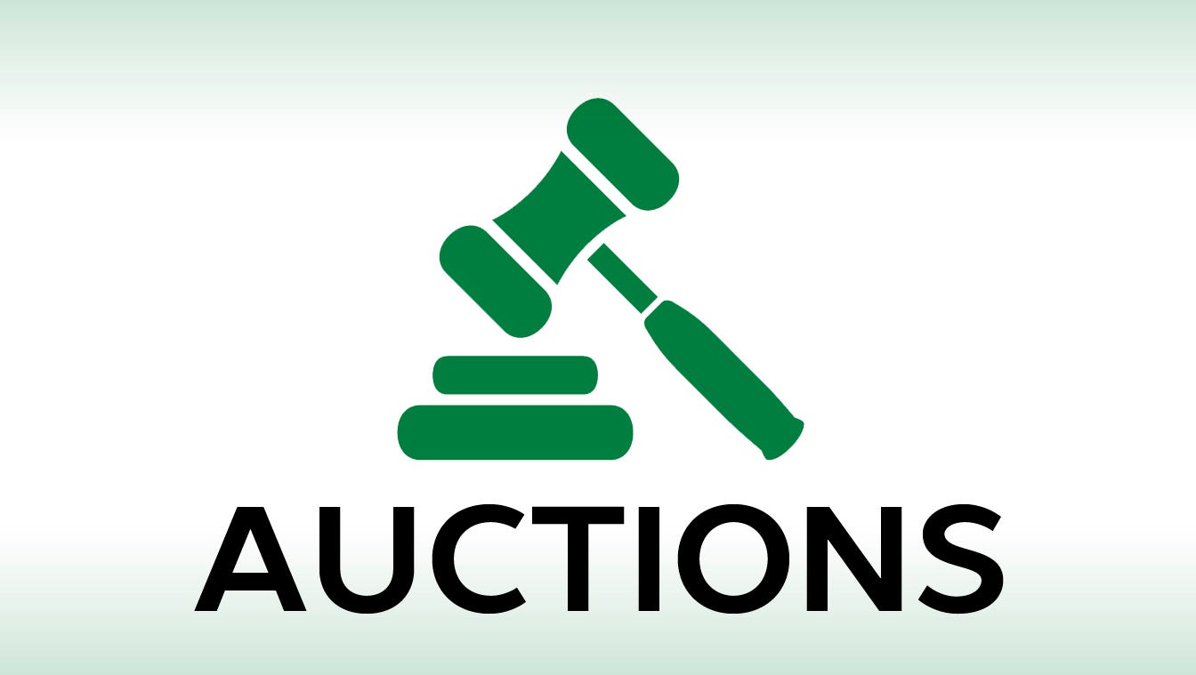 Auction calendar, Wisconsin State Farmer