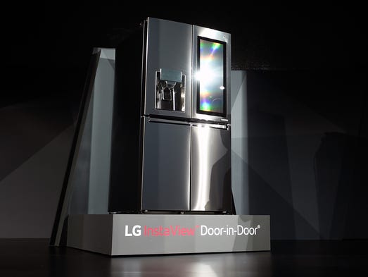 The LG Smart InstaView Door-in-Door refrigerator.