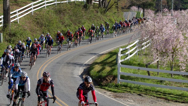Hundreds of riders take park in a past Assault on the Carolinas bike race through Brevard.