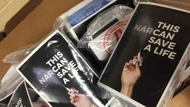 Narcan opioid overdose-reversal kits were distributed to Buncombe County school resource officers Sept. 6, marking the first time the opioid-reversal kits would be available in area middle and high schools.