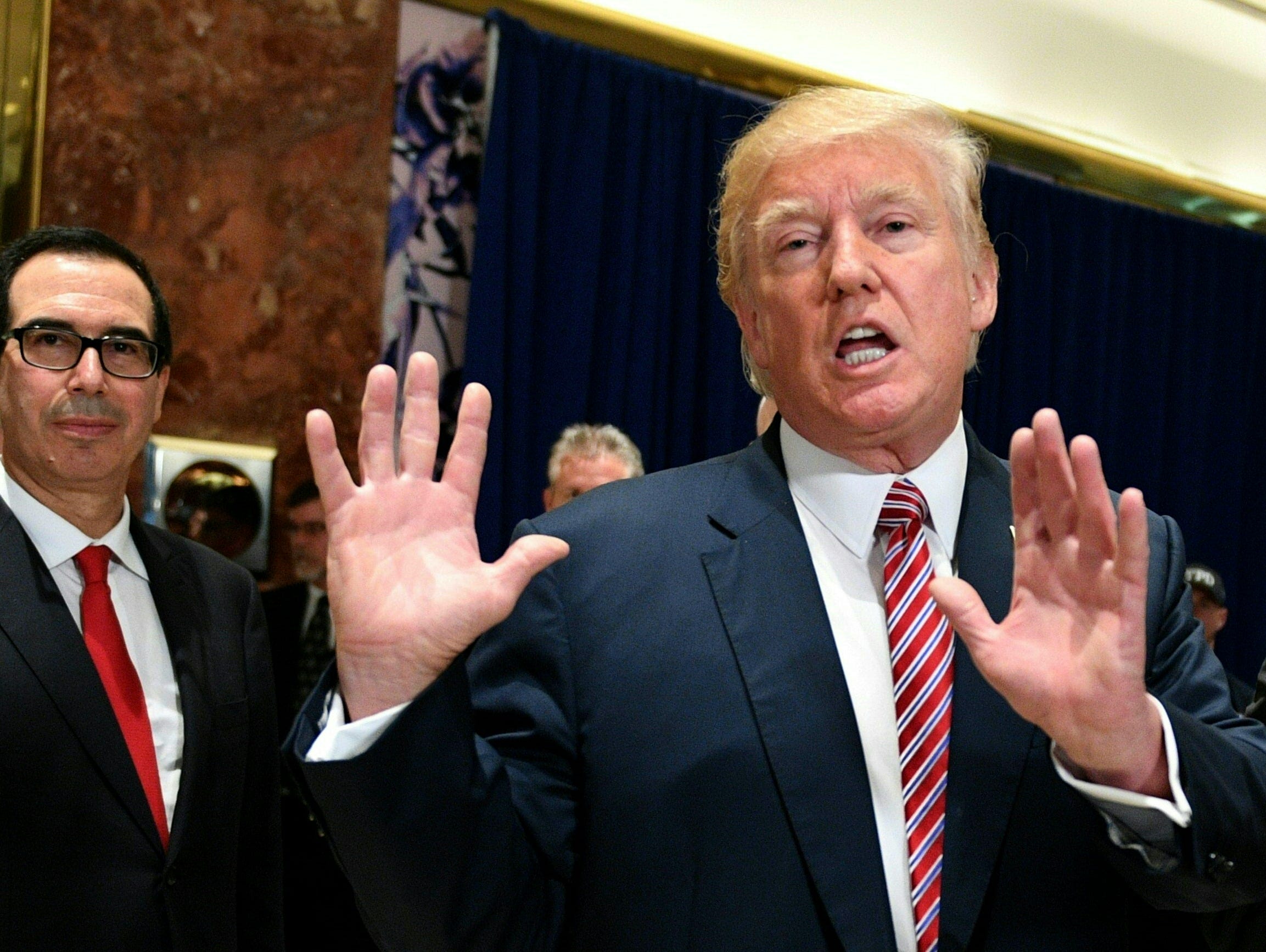 President Trump at Trump Tower on Tuesday.