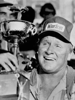 Cale Yarborough, celebrating a victory in 1978, won