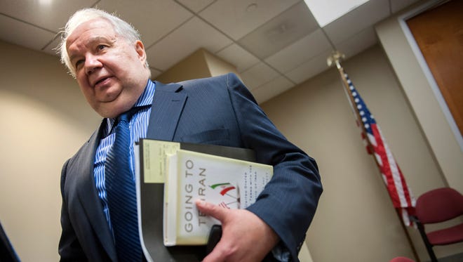 Sergey Kislyak, Russia's ambassador to the United States, speaks with reporters on Sept. 6, 2013, at the Center for the National Interest in Washington.