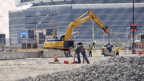 Some construction workers have returned to the site