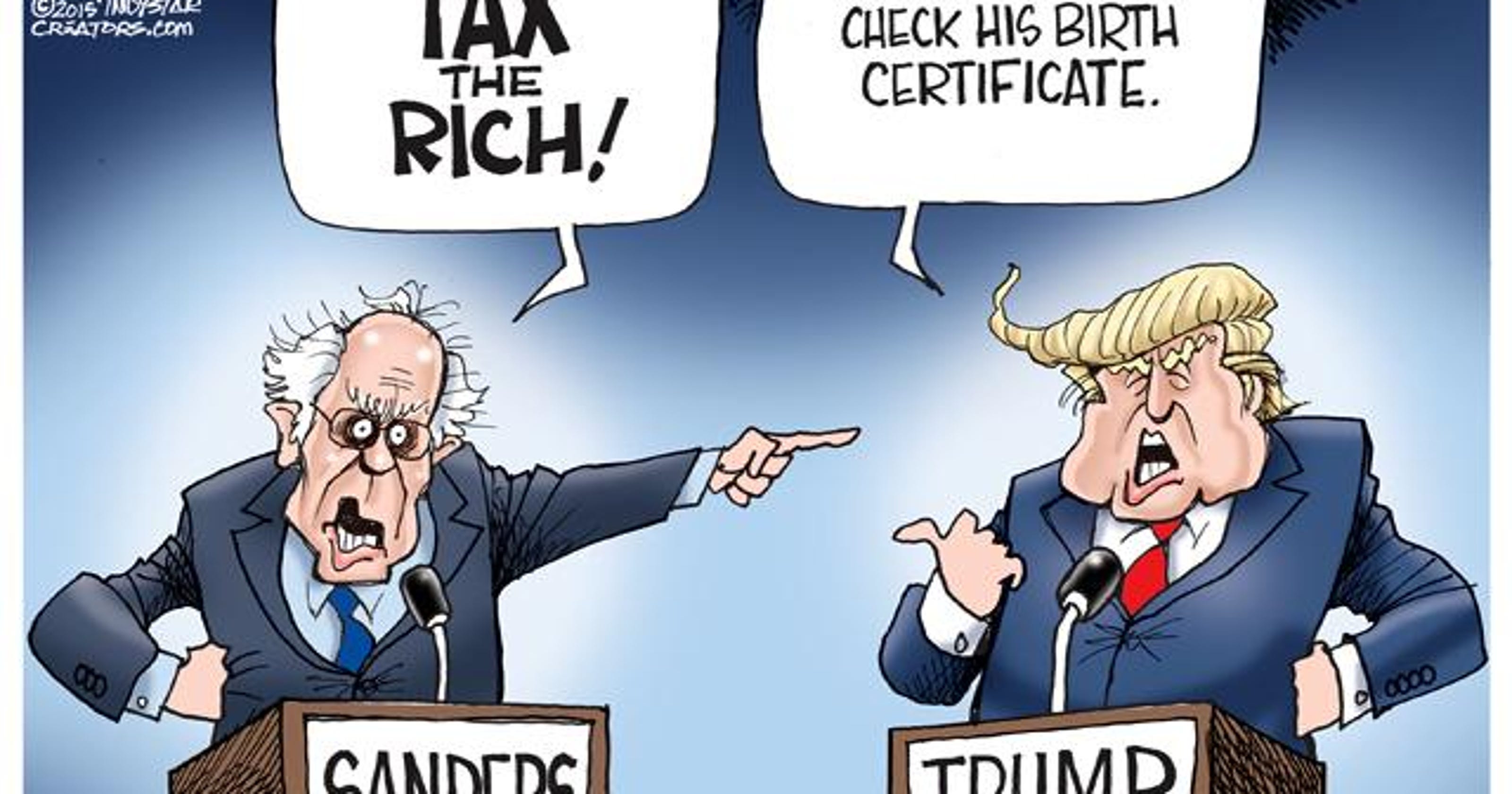 Cartoonist Gary Varvel: Imagine a Bernie Sanders/Trump debate