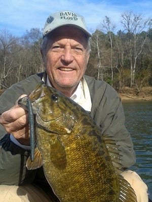 Charles Jeter of Greer displays his trophy smallmouth bass — 6 pounds, 2 ounces — caught at the Broad River.