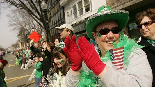 The 2015 St. Patrick's Day parade on Main Street in Hackettstown.