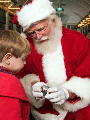 Kids can meet Santa when they ride the Grand Canyon Railway's Polar Express.