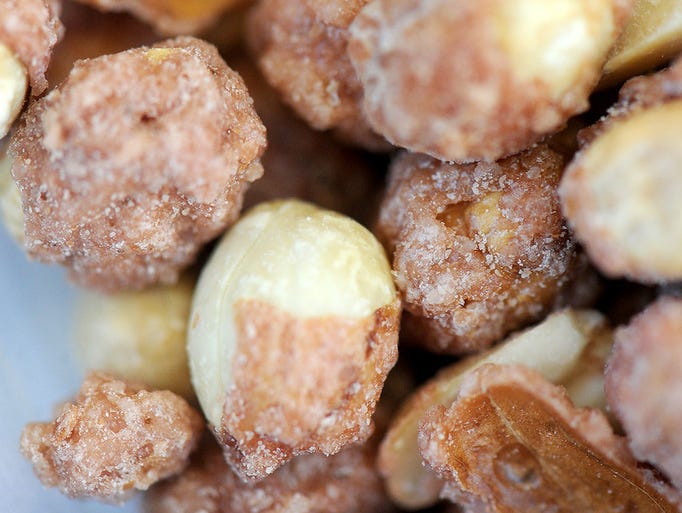 Butter Toffee peanuts from Steve's Famous P-Nuts, photographed