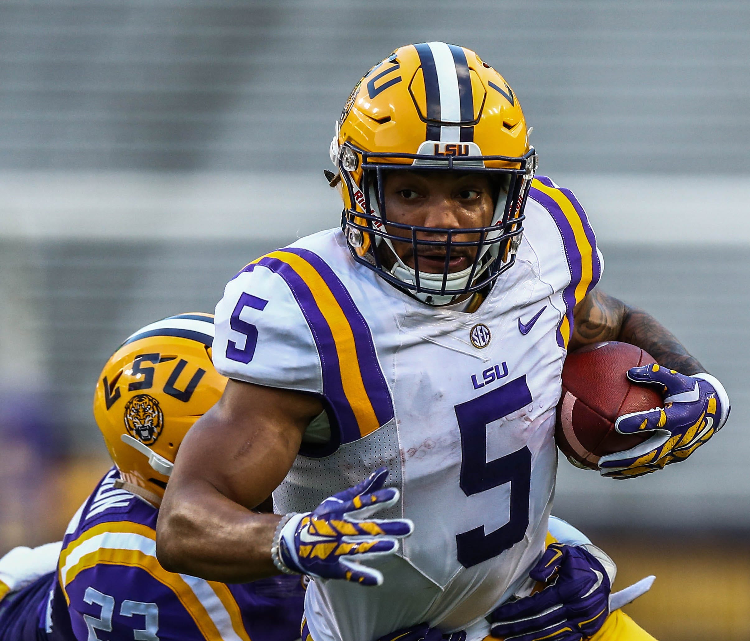 LSU Tigers running back Derrius Guice.