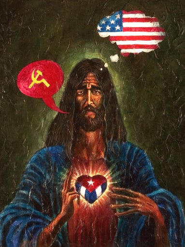 The 100-plus works in "Adios Utopia" include paintings,