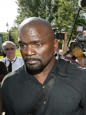 Pro Football  Hall of Famer Lawrence Taylor leaves the Ramapo Police Department where he was arraigned on charges of third-degree rape and patronizing a prostitute at a nearby hotel in Montebello on May 6, 2010.