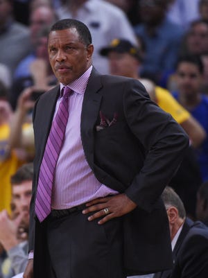 Golden State Warriors associate head coach Alvin Gentry during the third quarter against the Los Angeles Clippers at Oracle Arena in Oakland, Calif., on Nov. 5, 2014.