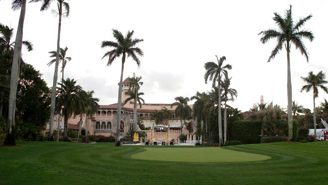 The Mar-A-Lago Club, owned by Republican presidential candidate Donald Trump, in Palm Beach.