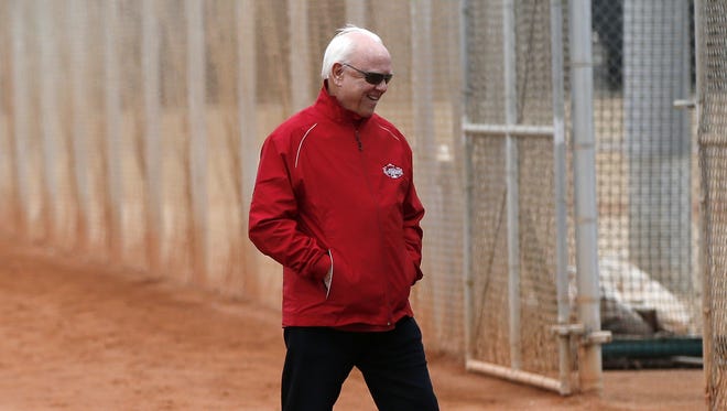 Reds general manager Walt Jocketty at spring training in February.