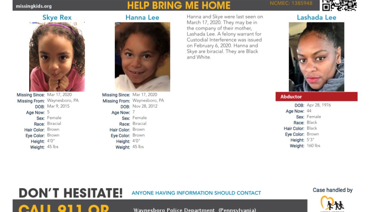 Two Girls Last Known To Be In Waynesboro Still Missing