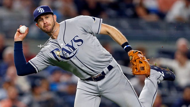 Third baseman Evan Longoria has spent his entire career in the Tampa Bay Rays organization, but will now head west to San Francisco.