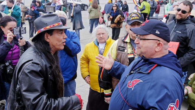 At a Cleveland Indians game in Cleveland on April 10, 2015.