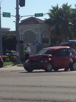 Two-vehicle crash on US 41 in south Fort Myers