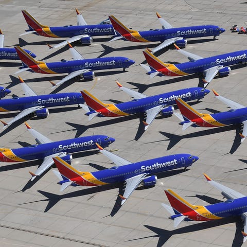 Southwest Airlines Boeing 737 MAX aircraft are...