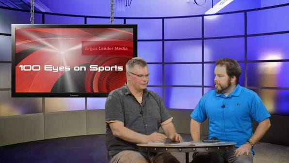Mick Garry and Matt Zimmer on the #100Eyes on Sports set.