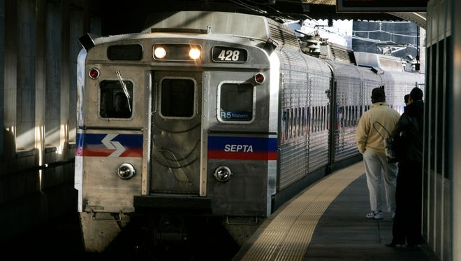 A SEPTA regional train is shown in 2004. SEPTA took all its 120 Silverliner V cars out of service Friday after finding a fractured beam on one car and fatigue cracks on almost all other cars. The cars are the newest in the agency's rail fleet, but it still uses older equipment.