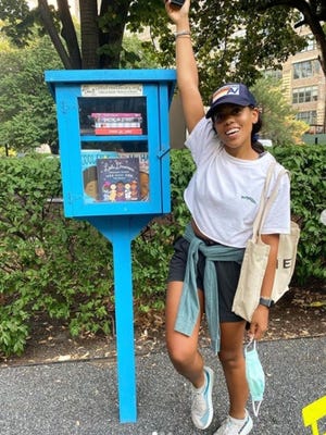 Sarah Kamya of Arlington, has started an organizaiton that promotes African-American literature in "little free libraries" across the country.