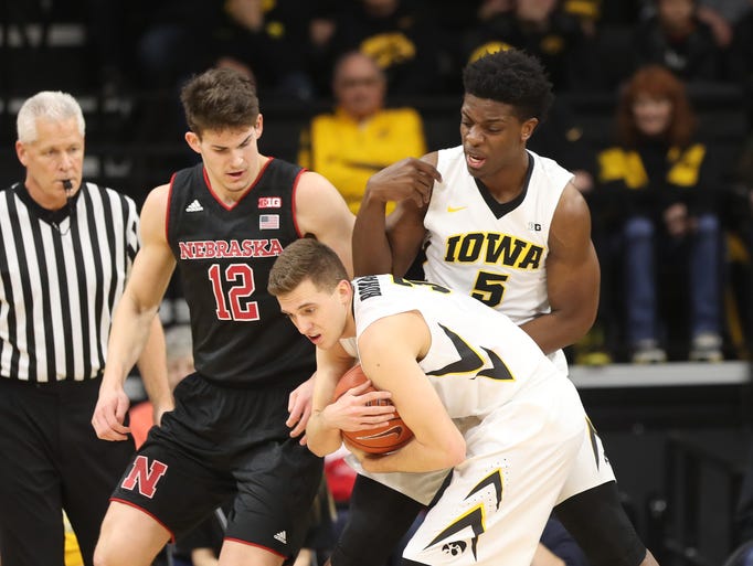 Feb 5, 2017; Iowa City, IA, USA; Iowa Hawkeyes forward